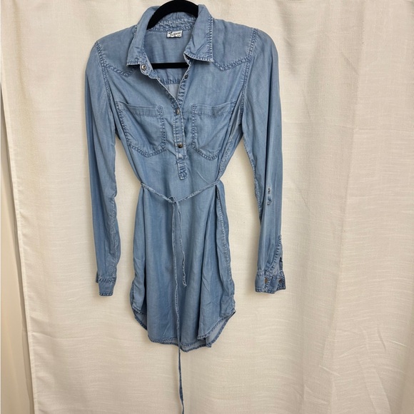 Blue Denim Shirt Dress Thyme Chambray Shirt Dress – Size XS - Picture 6 of 15